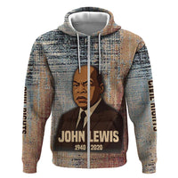 John Lewis Hoodie with Freedom Quote Graphic Civil Rights and Legacy Tribute - Wonder Print Shop