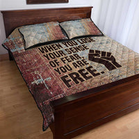 John Lewis Quilt Bed Set with Freedom Quote Graphic Civil Rights and Legacy Tribute - Wonder Print Shop