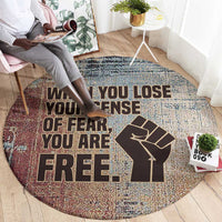 John Lewis Round Carpet with Freedom Quote Graphic Civil Rights and Legacy Tribute - Wonder Print Shop