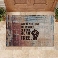John Lewis Rubber Doormat with Freedom Quote Graphic Civil Rights and Legacy Tribute - Wonder Print Shop
