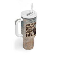 John Lewis Tumbler With Handle with Freedom Quote Graphic Civil Rights and Legacy Tribute - Wonder Print Shop