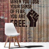 John Lewis Window Curtain with Freedom Quote Graphic Civil Rights and Legacy Tribute - Wonder Print Shop