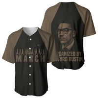Bayard Rustin Baseball Jersey with March on Washington Design Civil Rights Organizer Tribute - Wonder Print Shop