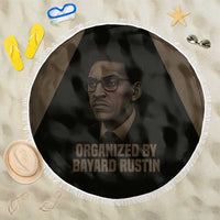 Bayard Rustin Beach Blanket with March on Washington Design Civil Rights Organizer Tribute - Wonder Print Shop