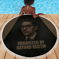 Bayard Rustin Beach Blanket with March on Washington Design Civil Rights Organizer Tribute - Wonder Print Shop