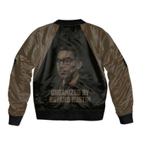Bayard Rustin Bomber Jacket with March on Washington Design Civil Rights Organizer Tribute - Wonder Print Shop