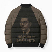Bayard Rustin Bomber Puffer Jacket with March on Washington Design Civil Rights Organizer Tribute - Wonder Print Shop