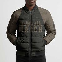 Bayard Rustin Bomber Puffer Jacket with March on Washington Design Civil Rights Organizer Tribute - Wonder Print Shop