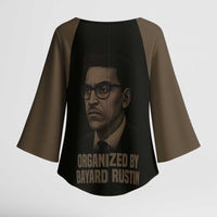 Bayard Rustin Kimono Sleeve Blouse with March on Washington Design Civil Rights Organizer Tribute - Wonder Print Shop