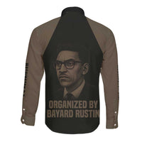 Bayard Rustin Long Sleeve Button Shirt with March on Washington Design Civil Rights Organizer Tribute - Wonder Print Shop