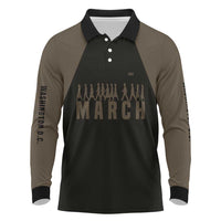 Bayard Rustin Long Sleeve Polo Shirt with March on Washington Design Civil Rights Organizer Tribute - Wonder Print Shop