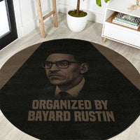 Bayard Rustin Round Carpet with March on Washington Design Civil Rights Organizer Tribute - Wonder Print Shop