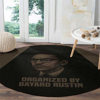 Bayard Rustin Round Carpet with March on Washington Design Civil Rights Organizer Tribute - Wonder Print Shop