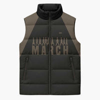 Bayard Rustin Sleeveless Puffer Jacket with March on Washington Design Civil Rights Organizer Tribute - Wonder Print Shop