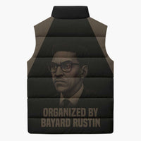 Bayard Rustin Sleeveless Puffer Jacket with March on Washington Design Civil Rights Organizer Tribute - Wonder Print Shop
