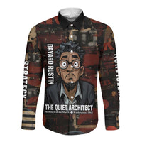 Bayard Rustin Long Sleeve Button Shirt with Quiet Architect Design Strategy and Courage Civil Rights Tribute - Wonder Print Shop