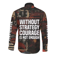 Bayard Rustin Long Sleeve Button Shirt with Quiet Architect Design Strategy and Courage Civil Rights Tribute - Wonder Print Shop