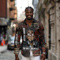 Bayard Rustin Long Sleeve Button Shirt with Quiet Architect Design Strategy and Courage Civil Rights Tribute - Wonder Print Shop