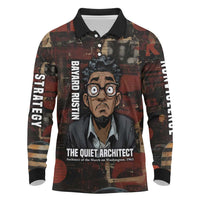 Bayard Rustin Long Sleeve Polo Shirt with Quiet Architect Design Strategy and Courage Civil Rights Tribute - Wonder Print Shop