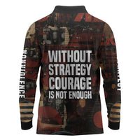 Bayard Rustin Long Sleeve Polo Shirt with Quiet Architect Design Strategy and Courage Civil Rights Tribute - Wonder Print Shop