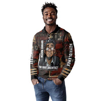 Bayard Rustin Long Sleeve Polo Shirt with Quiet Architect Design Strategy and Courage Civil Rights Tribute - Wonder Print Shop