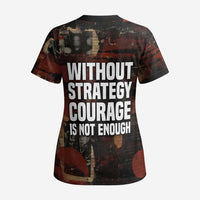 Bayard Rustin Scrub Top with Quiet Architect Design Strategy and Courage Civil Rights Tribute - Wonder Print Shop