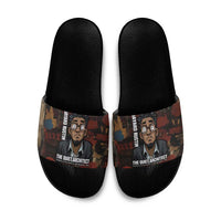 Bayard Rustin Slide Sandals with Quiet Architect Design Strategy and Courage Civil Rights Tribute - Wonder Print Shop
