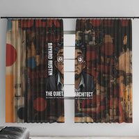 Bayard Rustin Window Curtain with Quiet Architect Design Strategy and Courage Civil Rights Tribute - Wonder Print Shop