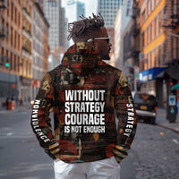 Bayard Rustin Zip Hoodie with Quiet Architect Design Strategy and Courage Civil Rights Tribute - Wonder Print Shop