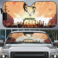 Bayard Rustin Auto Sun Shade with Radical Nonviolence Design Protest Crowd and Courage Civil Rights Tribute - Wonder Print Shop