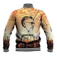 Bayard Rustin Baseball Jacket with Radical Nonviolence Design Protest Crowd and Courage Civil Rights Tribute - Wonder Print Shop