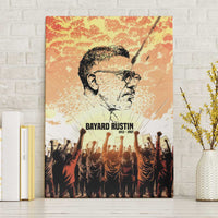 Bayard Rustin Canvas Wall Art with Radical Nonviolence Design Protest Crowd and Courage Civil Rights Tribute - Wonder Print Shop