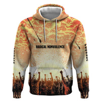 Bayard Rustin Hoodie with Radical Nonviolence Design Protest Crowd and Courage Civil Rights Tribute - Wonder Print Shop