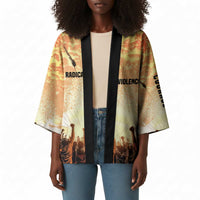 Bayard Rustin Kimono with Radical Nonviolence Design Protest Crowd and Courage Civil Rights Tribute - Wonder Print Shop