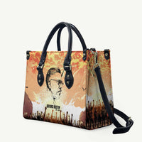 Bayard Rustin Leather Bag with Radical Nonviolence Design Protest Crowd and Courage Civil Rights Tribute - Wonder Print Shop