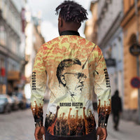 Bayard Rustin Long Sleeve Button Shirt with Radical Nonviolence Design Protest Crowd and Courage Civil Rights Tribute - Wonder Print Shop