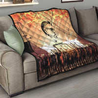 Bayard Rustin Quilt with Radical Nonviolence Design Protest Crowd and Courage Civil Rights Tribute - Wonder Print Shop