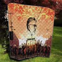 Bayard Rustin Quilt with Radical Nonviolence Design Protest Crowd and Courage Civil Rights Tribute - Wonder Print Shop