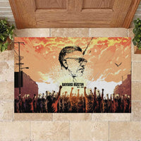Bayard Rustin Rubber Doormat with Radical Nonviolence Design Protest Crowd and Courage Civil Rights Tribute - Wonder Print Shop