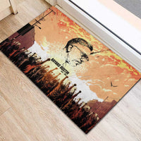 Bayard Rustin Rubber Doormat with Radical Nonviolence Design Protest Crowd and Courage Civil Rights Tribute - Wonder Print Shop