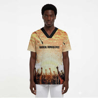 Bayard Rustin Scrub Top with Radical Nonviolence Design Protest Crowd and Courage Civil Rights Tribute - Wonder Print Shop