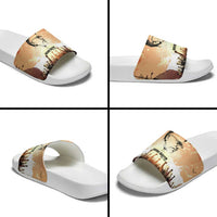 Bayard Rustin Slide Sandals with Radical Nonviolence Design Protest Crowd and Courage Civil Rights Tribute - Wonder Print Shop
