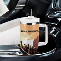 Bayard Rustin Tumbler With Handle with Radical Nonviolence Design Protest Crowd and Courage Civil Rights Tribute - Wonder Print Shop