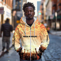 Bayard Rustin Zip Hoodie with Radical Nonviolence Design Protest Crowd and Courage Civil Rights Tribute - Wonder Print Shop