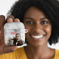 Booker T. Washington AirPods Case Halftone Portrait Design Tilling a Field Quote Historical Civil Rights Tribute - Wonder Print Shop