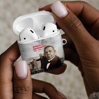 Booker T. Washington AirPods Case Halftone Portrait Design Tilling a Field Quote Historical Civil Rights Tribute - Wonder Print Shop