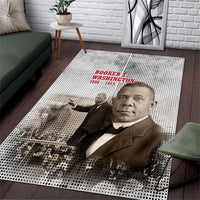 Booker T. Washington Area Rug Halftone Portrait Design Tilling a Field Quote Historical Civil Rights Tribute - Wonder Print Shop