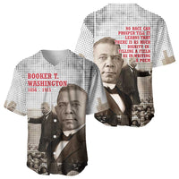 Booker T. Washington Baseball Jersey Halftone Portrait Design Tilling a Field Quote Historical Civil Rights Tribute TS04