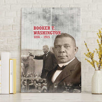 Booker T. Washington Canvas Wall Art Halftone Portrait Design Tilling a Field Quote Historical Civil Rights Tribute - Wonder Print Shop