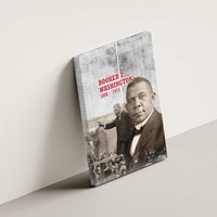 Booker T. Washington Canvas Wall Art Halftone Portrait Design Tilling a Field Quote Historical Civil Rights Tribute - Wonder Print Shop